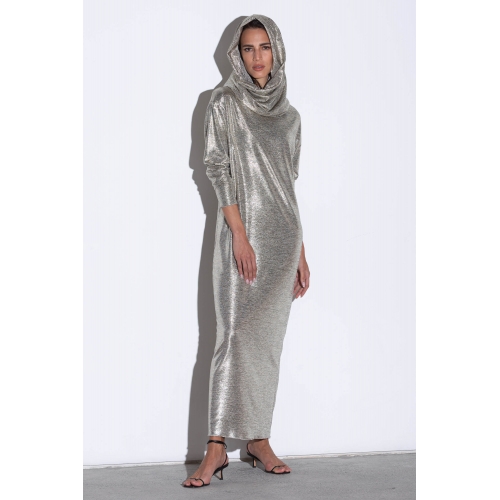 Metallic Silver Dress