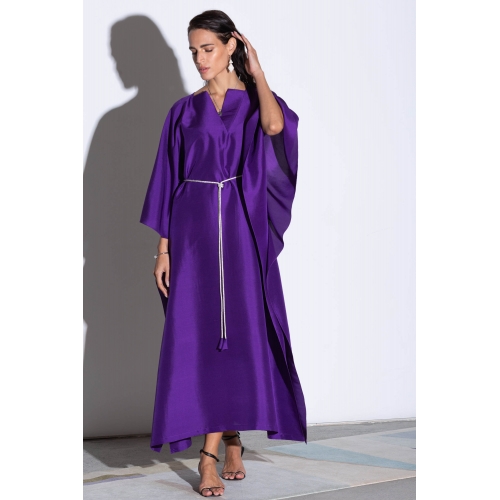 Silk Kaftan in Purple