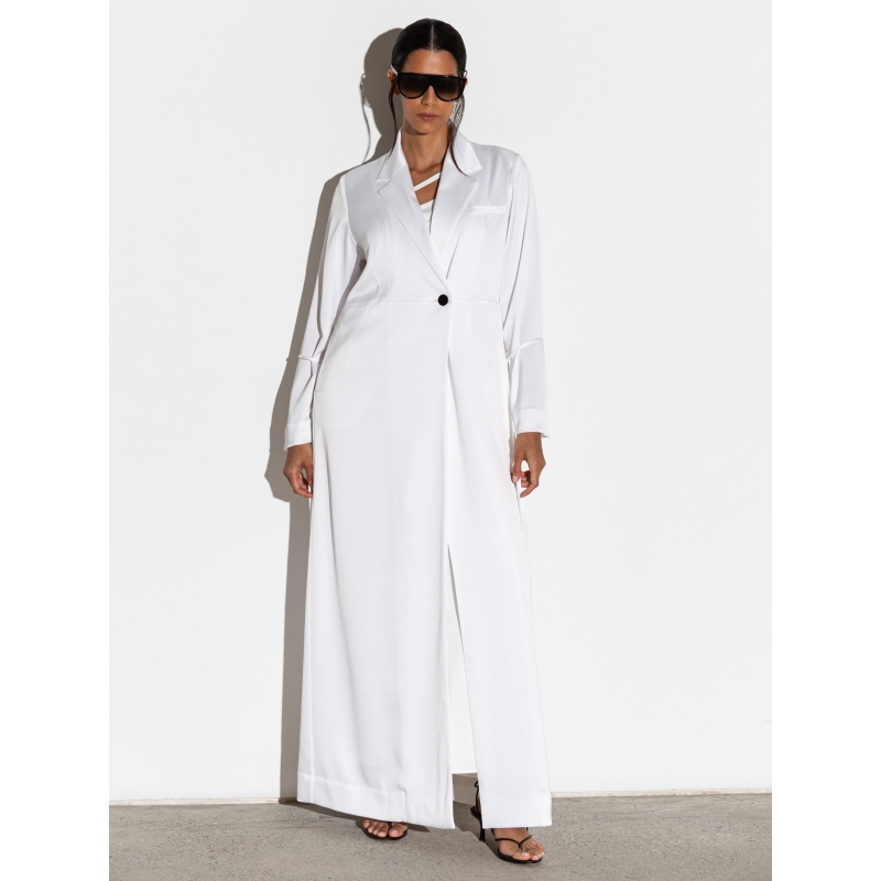 Suit Abaya in Polished White